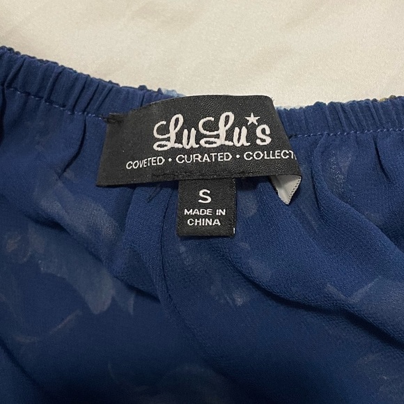 Lulus Elevated energy navy blue floral print convertible romper - Picture 11 of 12